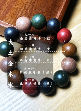 古法香珠手串天然合香珠五行手串天然香草本香材女款配饰香薰西藏