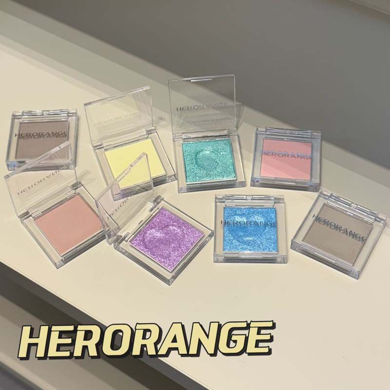 HERORANGE~晨曦色眼影低饱和哑光珠光爆闪防水防汗提亮光眼影