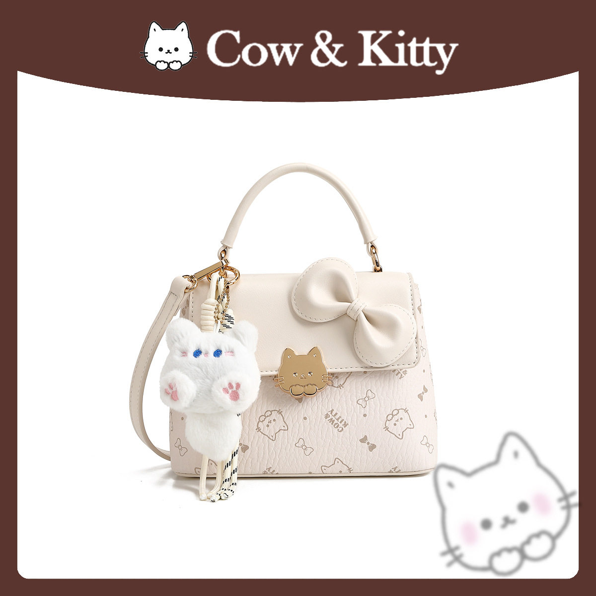 正品Cow&Kitty2026新款甜美蝴蝶结斜挎包高级质感手提百搭女包