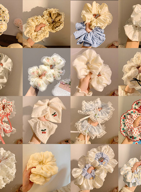 Silk Scrunchies Print Leopard Scrunchie Set Elastic 大肠发圈