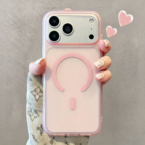 Ins Light Gauze Skin Feel Blue Magnetic Phone Case 适用 iPhone 17 Pro Max 16 15 14 Protective Cover
