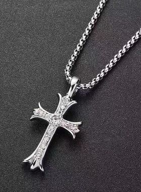 教会十字架毛衣链项链高级配饰
