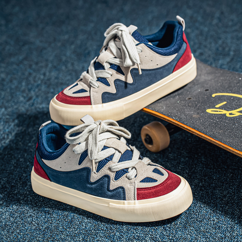 德训鞋潮流面包鞋新款百搭拼色休闲鞋港风板鞋XZ517-1XZ7999P65，男鞋休闲鞋，星座517-1