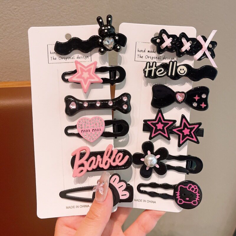 多巴胺甜酷发夹y2k星星女孩发卡鸭嘴侧边夹刘海发饰新款网红头饰