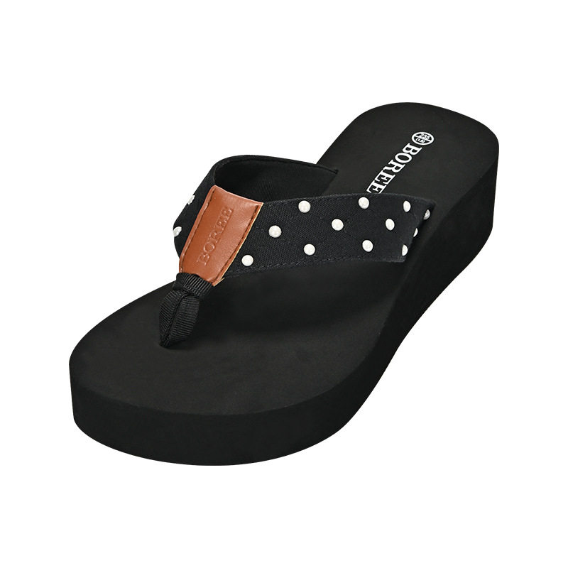 极速宝人厚底人字拖2024高跟夹脚拖鞋女夏季坡跟外穿凉拖沙滩凉鞋