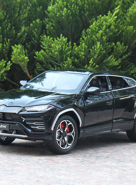 车致1/24兰博基尼URUS越野车合金汽车模型回力声光玩具开门转向男