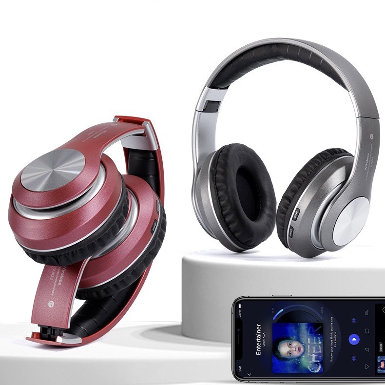 爆款跨境时尚立体声头戴式蓝牙耳机重低音无线运动游戏送礼耳麦