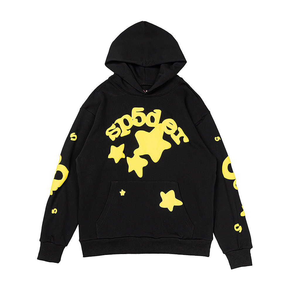 S@P5Der High-Quality Hip-Hop Singer Letter 5555555 Printed Hooded Sweatshirt, Unisex, Casual and Versatile