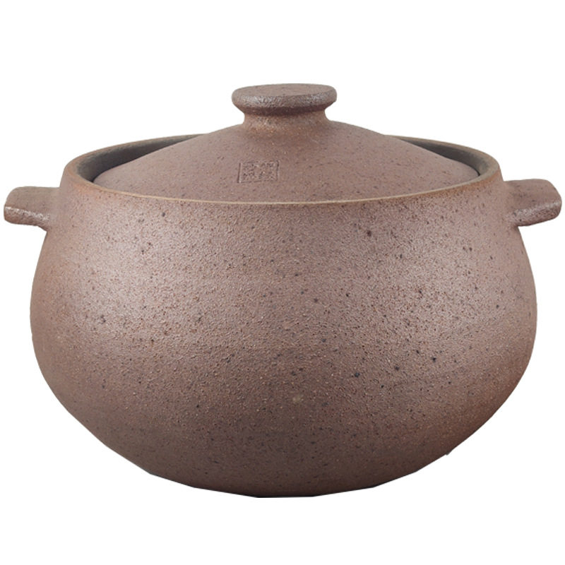 四川雅安荥经土砂锅炖锅家用燃气荣经黑陶沙锅老式传统手工无釉