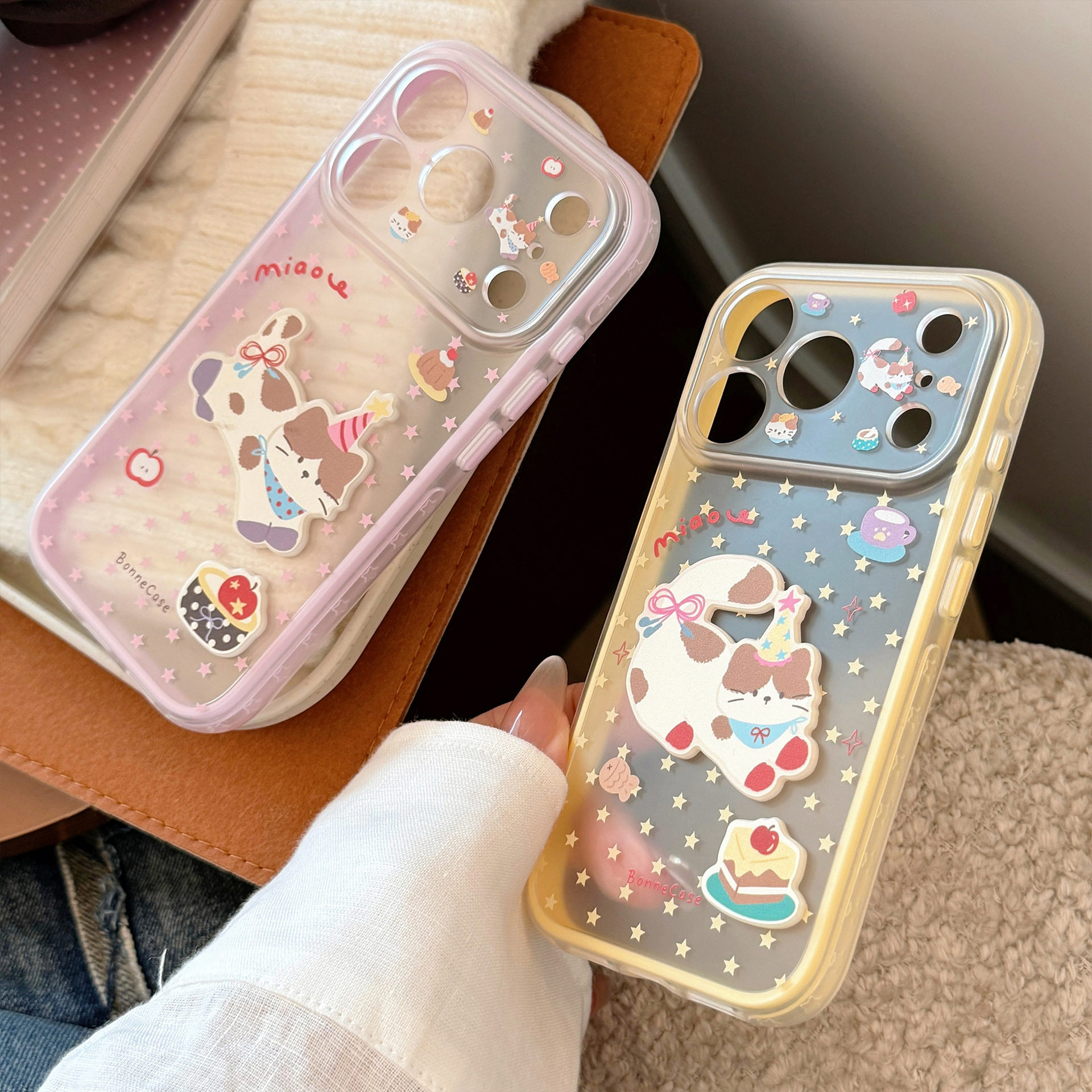 彩色派对猫咪iphone18立体卡通