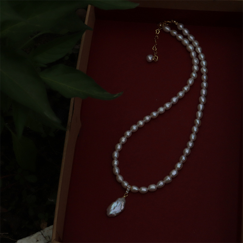 珍珠项链淡水珍珠锁骨链碎银子