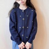 女童超好看针织开衫秋冬2025新款儿童级感打底衫女大童加厚毛衣，童装毛衣，祺儿童装