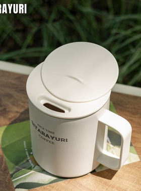 SITARAYURI新款热销水杯公室马克杯桌面保温杯带手柄不锈钢杯子