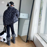 女童2025年冬季新款可爱小爱心加厚棉服女大童宽松御寒时尚面包服，童装棉衣，祺儿童装