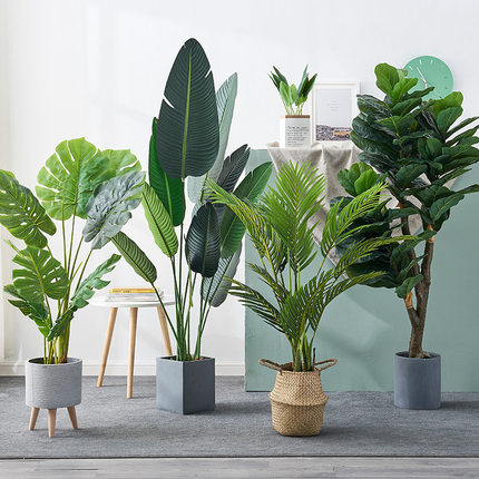 仿真旅人蕉绿植北欧风盆栽客厅落地假树榕植物假绿植装饰摆件花艺