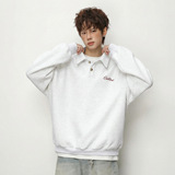 春季新款领口纽扣复古宽松长袖polo套头衫外套MW3971-P60控98，女装短外套，电商A362