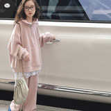 女童套装秋装2025新款大童半拉链卫衣阔腿裤休闲运动儿童洋气时髦，童装休闲套装，祺儿童装