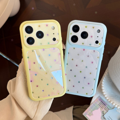 AceCase涂鸦彩星星iphone17promax苹果16适用14手机壳鎏金13全包15日韩创意