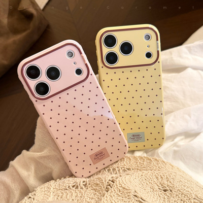 AceCase个性撞色波点iphone17promax苹果16适用15手机壳14简约13防摔12软套11