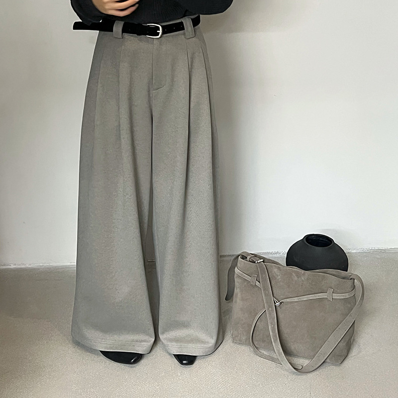 GN老钱风高腰长裤裤子送腰带