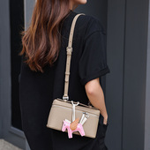 piana LP19真皮饭盒包 gigi同款 小众设计头层牛皮肩斜跨化妆包