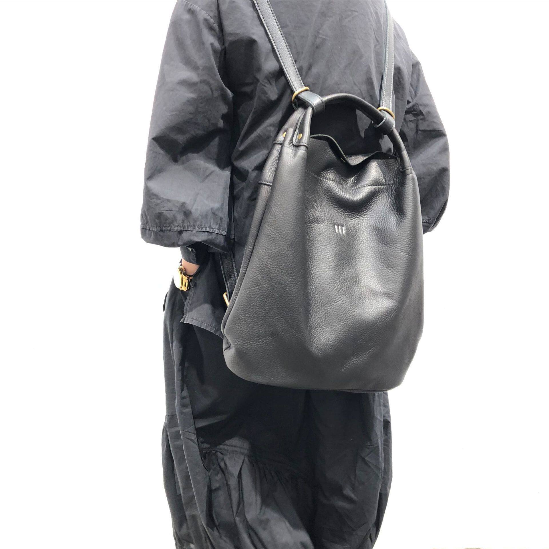 真皮手工头层牛皮双肩包背包背囊女款式手提包