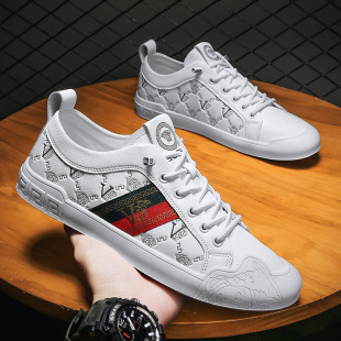 春款奥伦懒人板鞋春英伦鞋真皮潮流百搭套脚透气休闲皮鞋男鞋