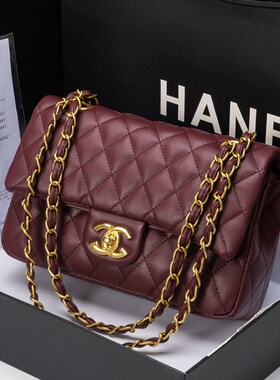 轻奢CF经典菱格链条包百搭真皮斜挎包小香风包包级感大牌女包