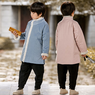 棉衣冬装 儿童唐装 保暖复古中式 拜年服女冬季 童中国风中长款