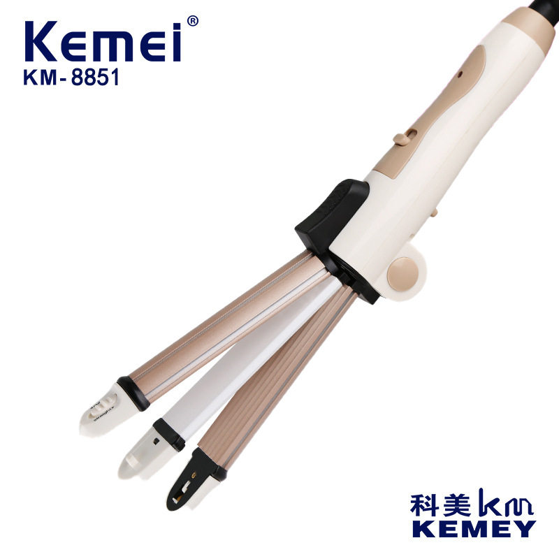 科美夹板直发卷两用KM-8851多功能玉米须头发蓬松器不伤发卷发棒