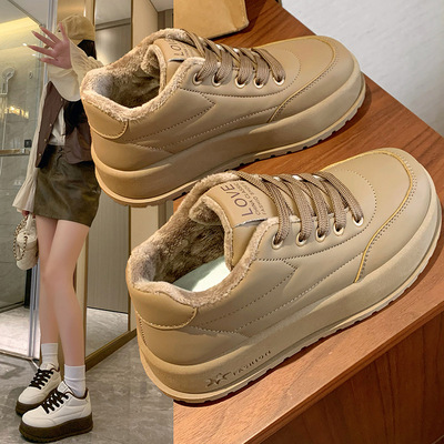 2025冬季加绒小白鞋新款韩版ins女学生运动板鞋爆款百搭休闲鞋子