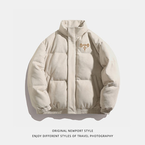 麂皮绒棉服冬季新款复古加厚情侣潮流保暖棉衣外套L5141-P85控138图片