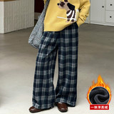 加绒大格子裤