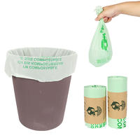 Large-sized, thickened household kitchen corn starch pla degradable plastic bags thumbnail 5