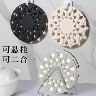 ins风可镶嵌家用锅垫防烫隔热垫耐高温砂锅餐垫创意镂空硅胶垫子