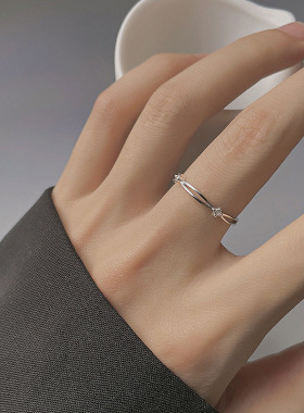 925纯银食指环时尚个性冷淡风