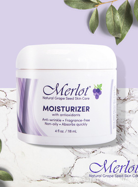 美国Merlot葡萄籽保湿抗皱日霜晚霜滋润修护抗氧化面霜正品