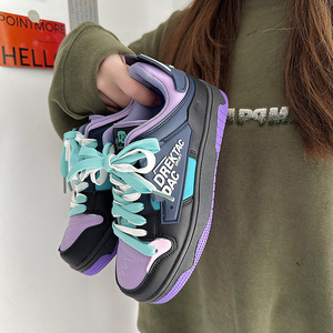 学院风ins休闲板鞋小众情侣撞色德训鞋双鞋带街拍运动鞋9935 P65,男鞋休闲鞋,星座517