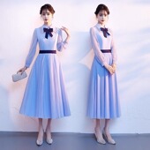 宴会晚礼服演出服女长裙现舞飘逸舞台表演服装 朗诵比赛成人礼服