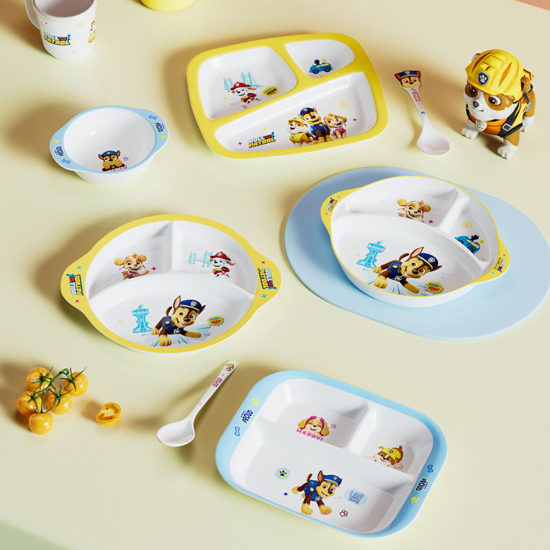 希尔汪汪队餐具分隔盘儿童辅食饭碗面碗水杯勺子分格餐盘