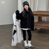 女童三合一冲锋衣2025年冬季新款韩版加厚外套户外挡风保暖夹克衫，童装外套，祺儿童装