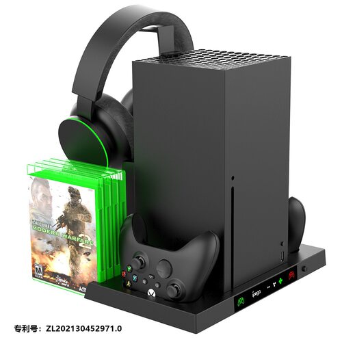 XBOX series X主机多功能充电散热底座 带耳机挂钩配件PG-XBX023