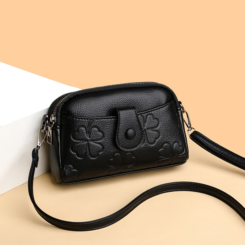 中年小包贝壳包斜挎包纯色