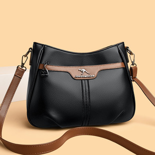 包包女2025秋冬新款 真皮中年妈妈单肩斜挎包大容量多隔层外出实用