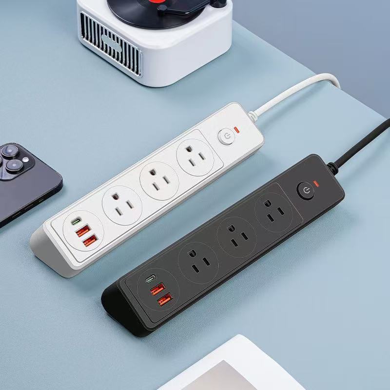 美国加拿大110V美标usb+typc充电插座延长线多位排插桌面台湾插座图片