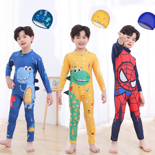 children one piece swimsuit swimwear long sleeve boys girls