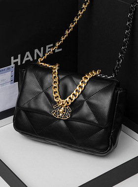 品牌女士链条云朵包经典菱格包新款肩包真皮女包时尚百搭斜挎包