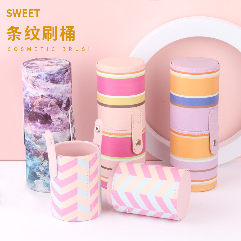 PU化妆刷筒防水防尘美妆刷桶便携化妆刷包彩妆刷收纳美妆工具