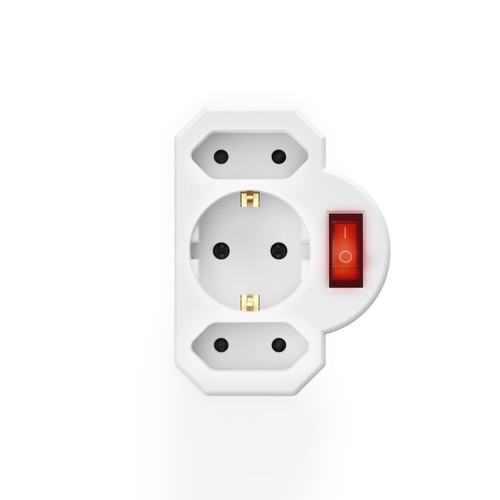 一转三欧标德国转换插头扩展插座