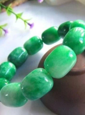 帝王绿手串和田玉帝王